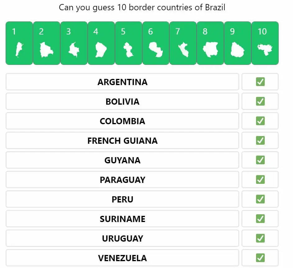 Daily Worldle 309 Bonus Neighbouring Countries Answers - November 26th 2022