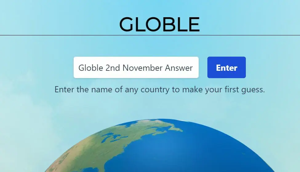 Globle 2 November Answer and Hints
