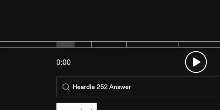 Heardle 3 November Answer and Hints Today 252