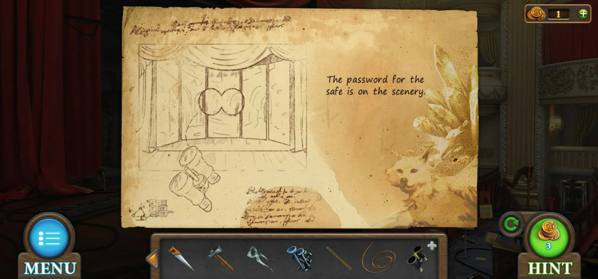 Tricky Doors Password to Safe Clue