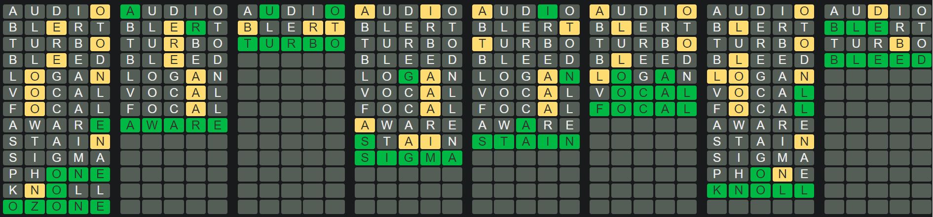 Daily Octordle 451 Answer - April 20th 2023