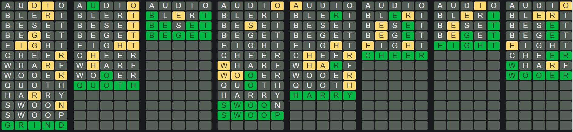 Daily Octordle 453 Answer - April 22nd 2023