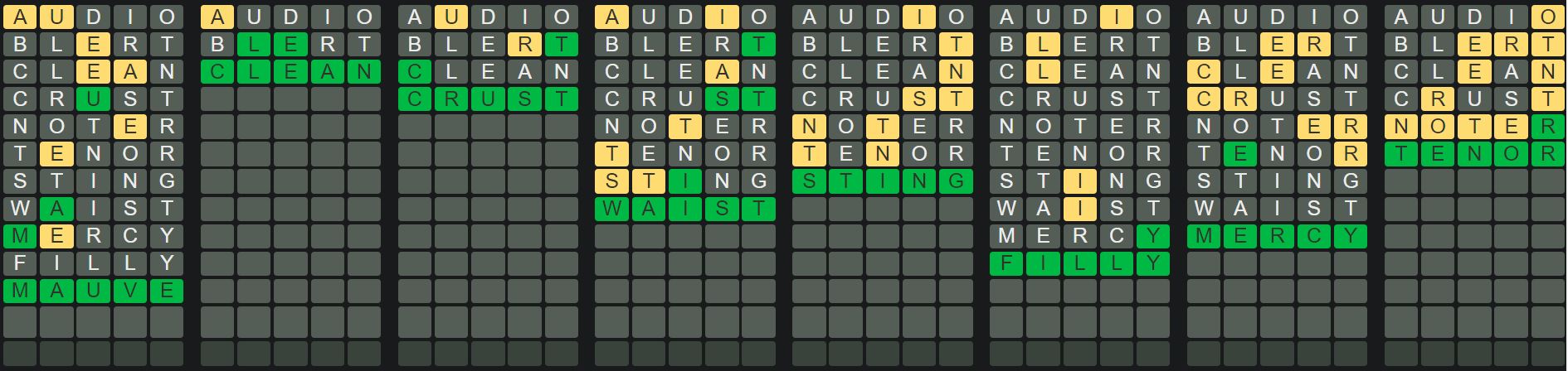 Daily Octordle 462 Answer - May 1st 2023
