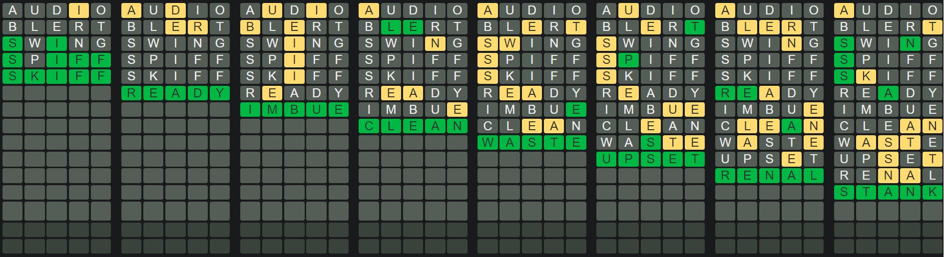 Daily Octordle Sequence 453 - April 22nd 2023