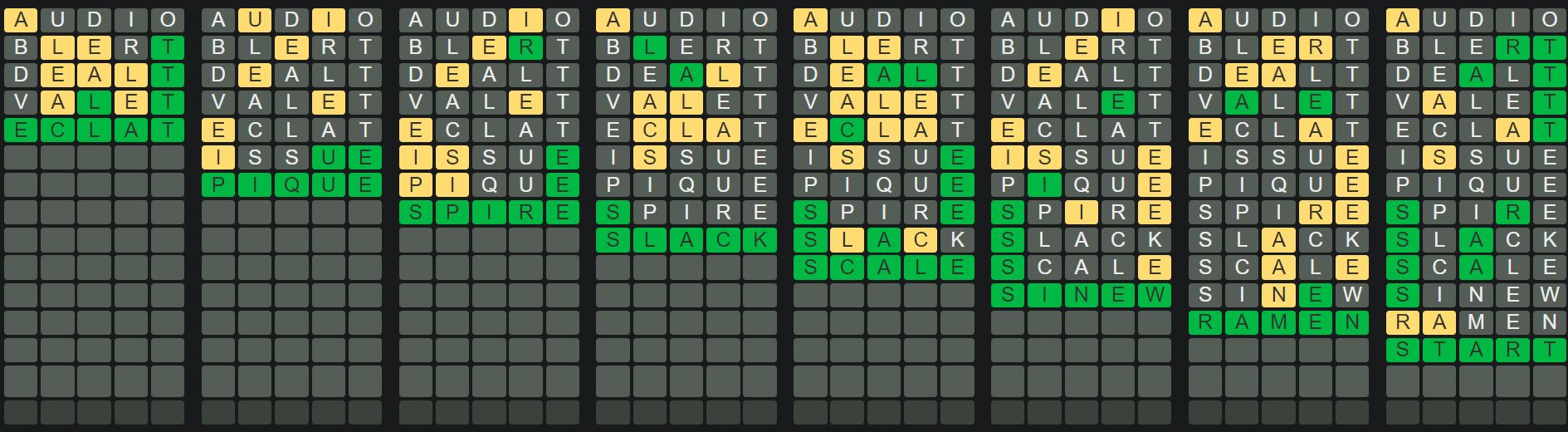 Daily Octordle Sequence 461 - April 30th 2023