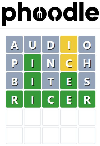Daily Phoodle Answer 346 - 19th April 2023