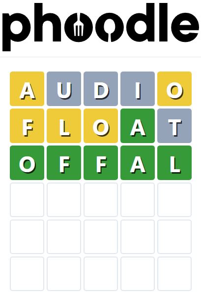 Daily Phoodle Answer 350 - 23rd April 2023