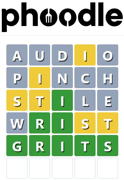 Daily Phoodle Answer 351 - 24th April 2023