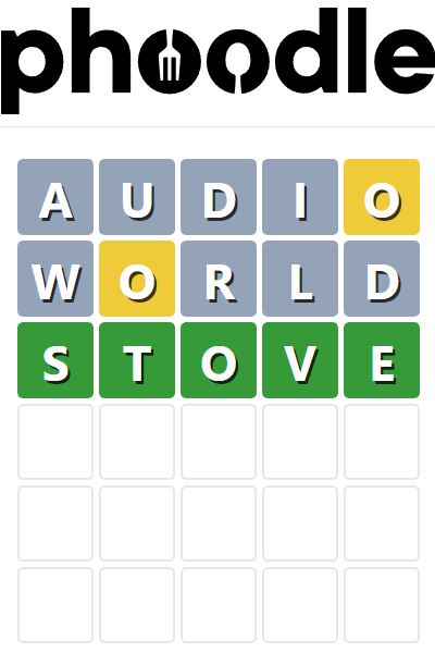 Daily Phoodle Answer 352 - 25th April 2023