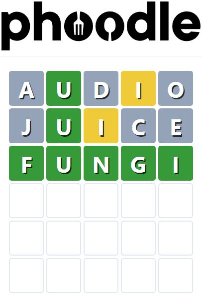 Daily Phoodle Answer 356 - 29th April 2023