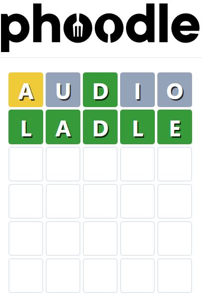 Daily Phoodle Answer 358 - 1st May 2023
