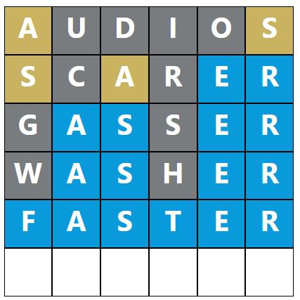Daily Word Hurdle #913 Morning Answer - 19th April 2023