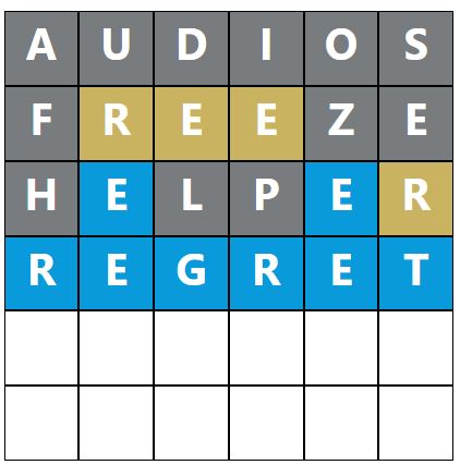 Daily Word Hurdle #919 Morning Answer - 22nd April 2023