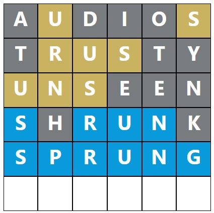 Daily Word Hurdle #926 Afternoon Answer - 25th April 2023