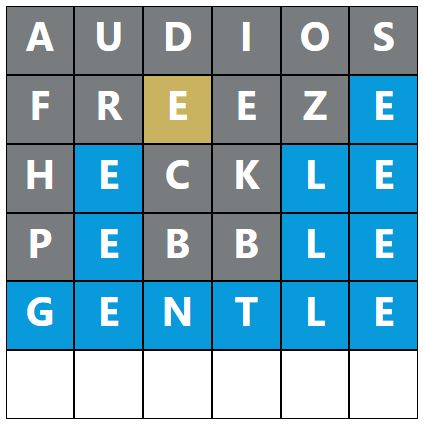 Daily Word Hurdle #934 Afternoon Answer - 29th April 2023