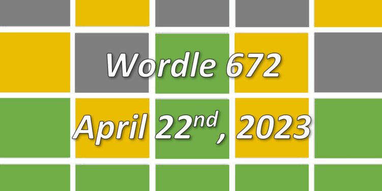 Daily Wordle 672 - 22nd April 2023