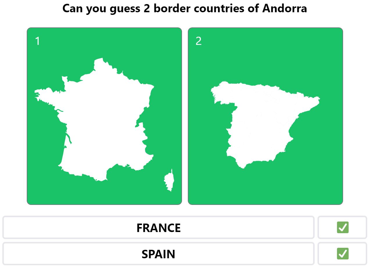 Daily Worldle 459 Bonus Neighbouring Countries Answers - April 25th 2022