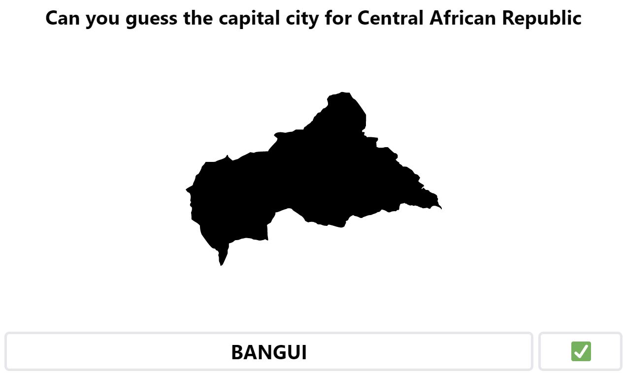 Daily Worldle 460 Bonus Capital City - April 26th 2023