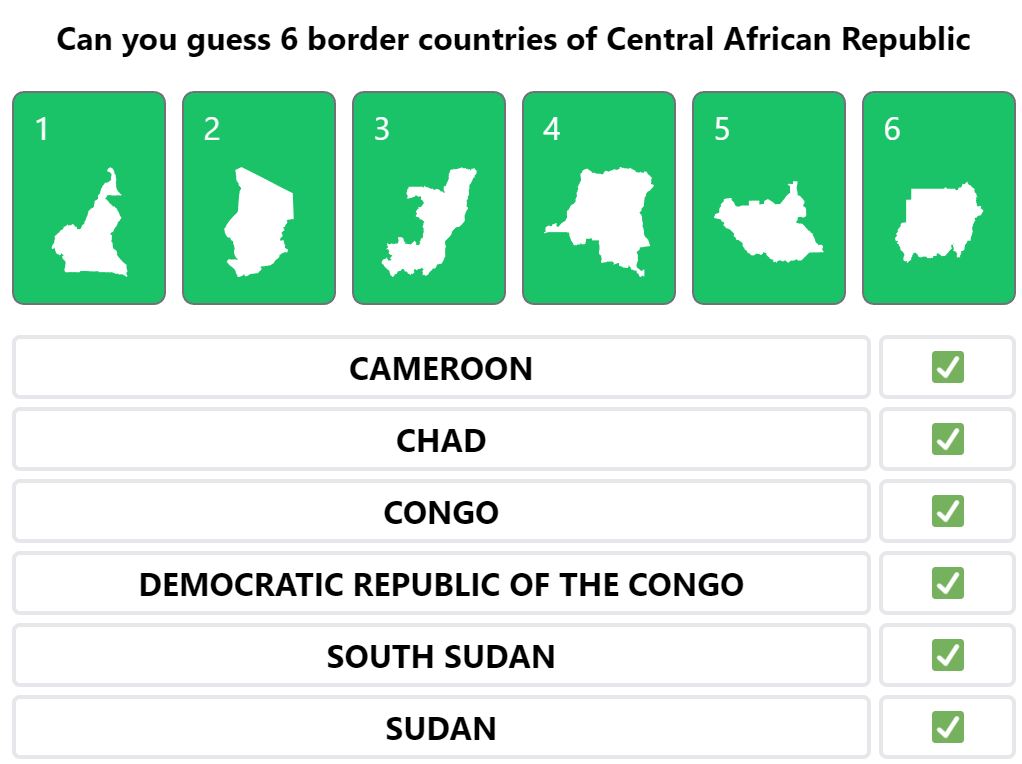 Daily Worldle 460 Bonus Neighbouring Countries Answers - April 26th 2022