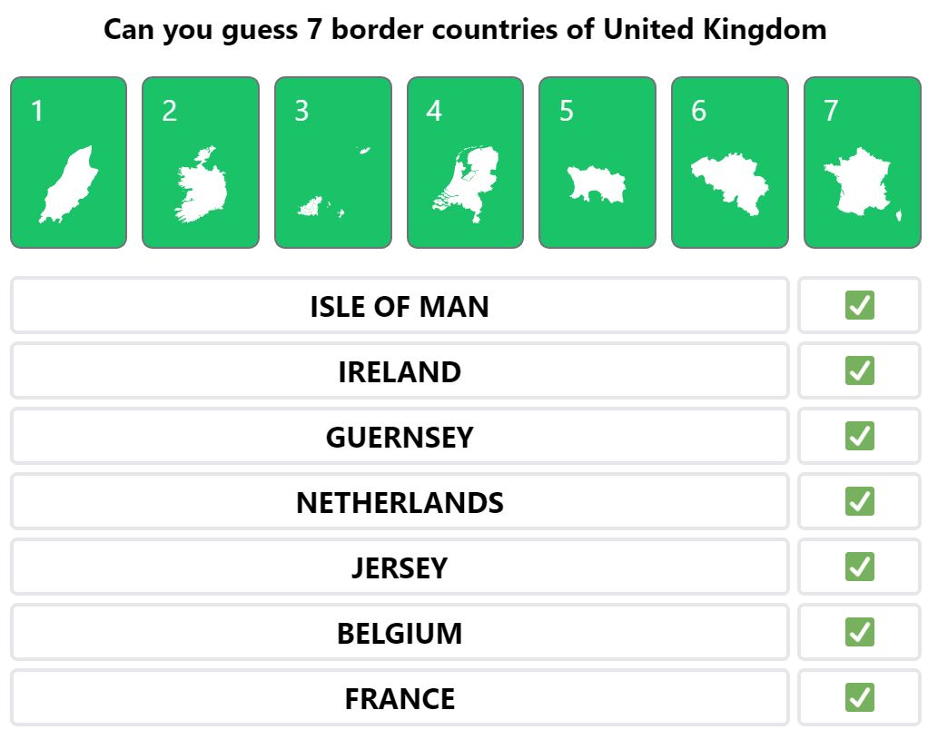 Daily Worldle 461 Bonus Neighbouring Countries Answers - April 27th 2022