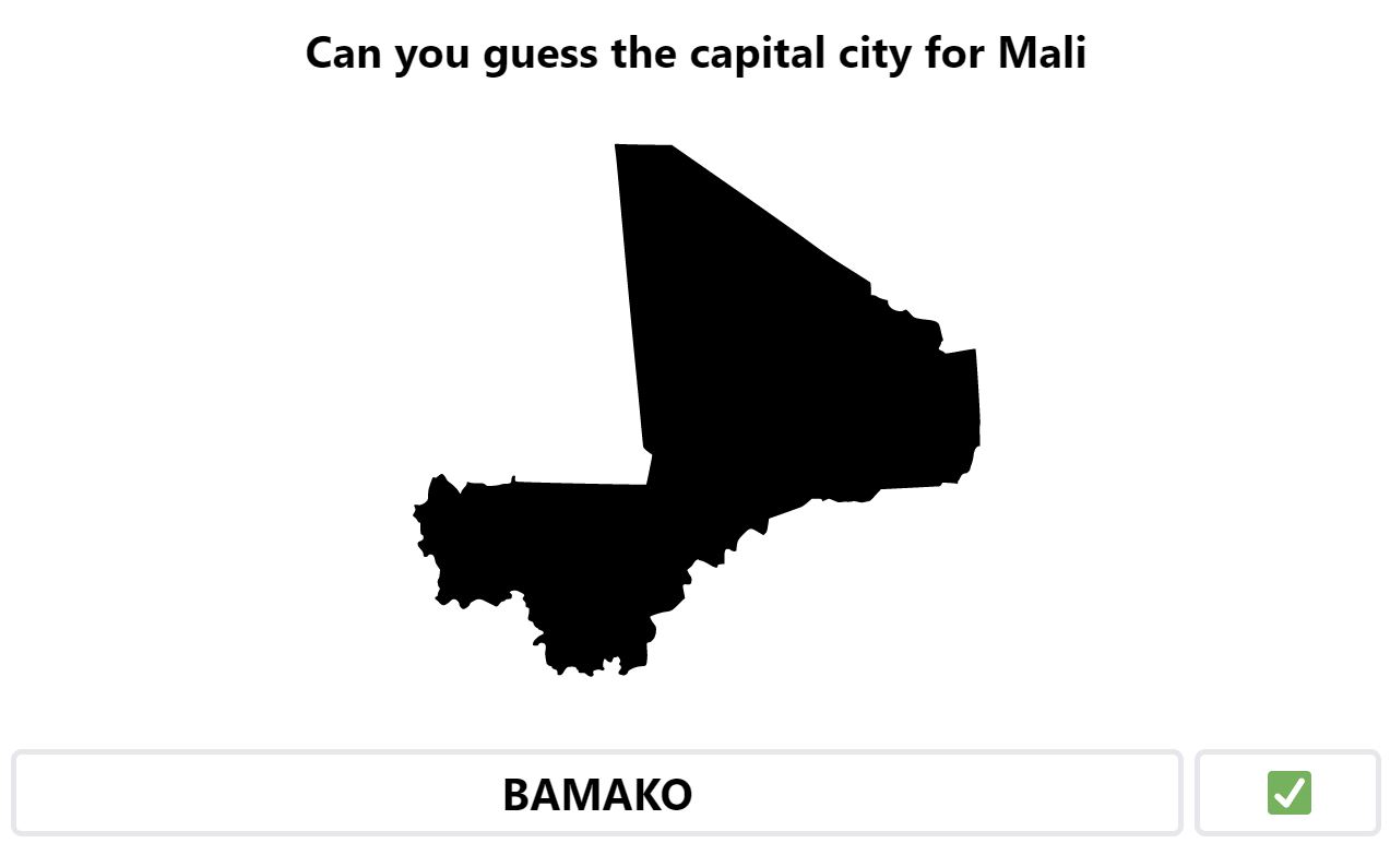 Daily Worldle 463 Bonus Capital City - April 29th 2023