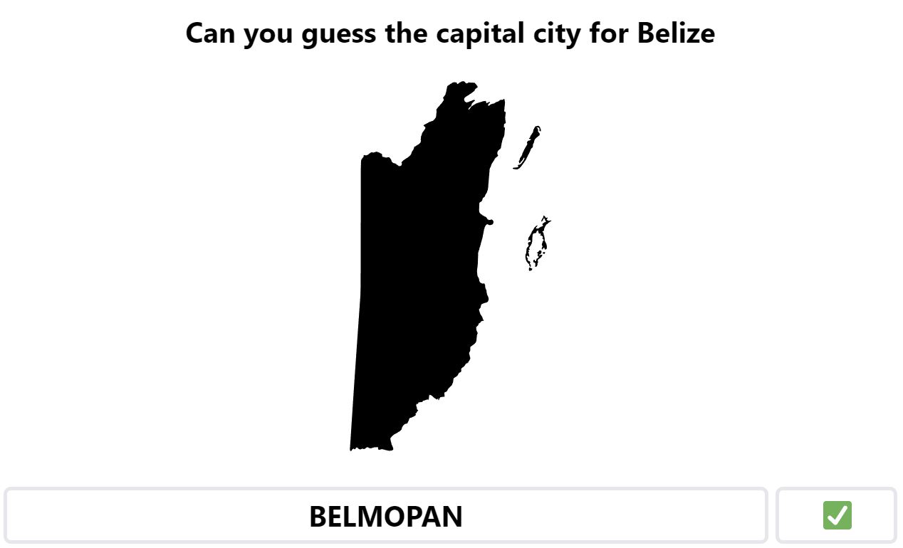 Daily Worldle 465 Bonus Capital City - May 1st 2023