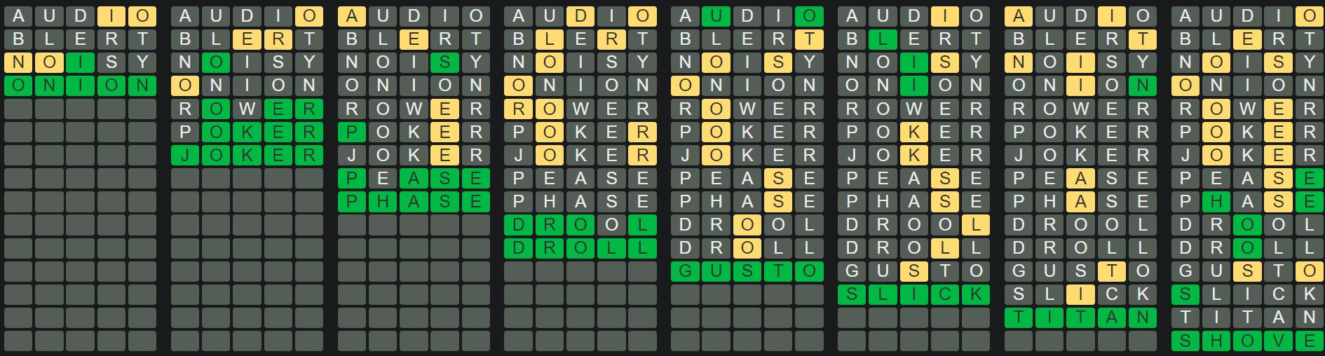 Daily Octordle Sequence 464 - May 3rd 2023