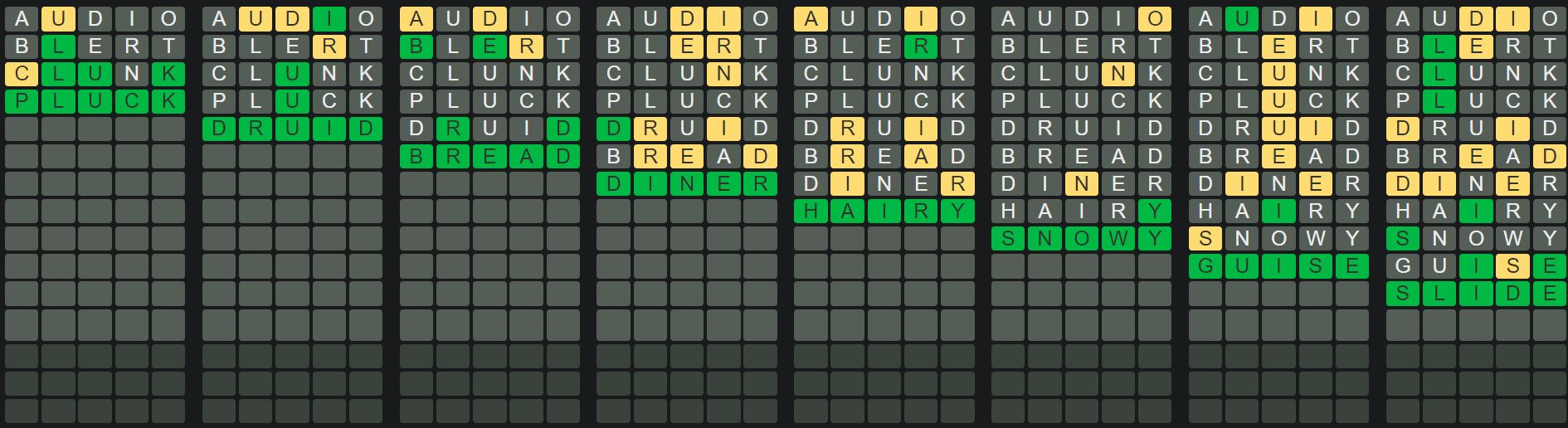 Daily Octordle Sequence 465 - May 4th 2023