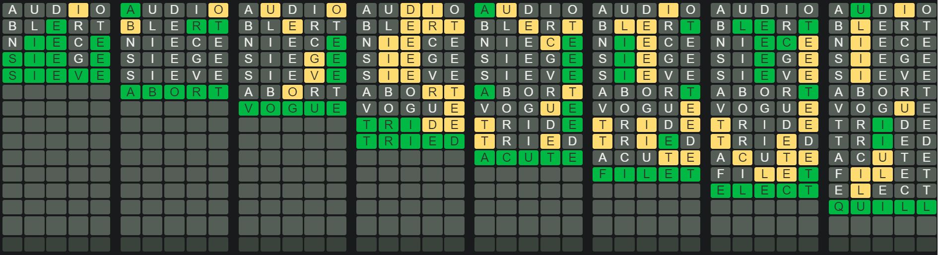 Daily Octordle Sequence 466 - May 5th 2023