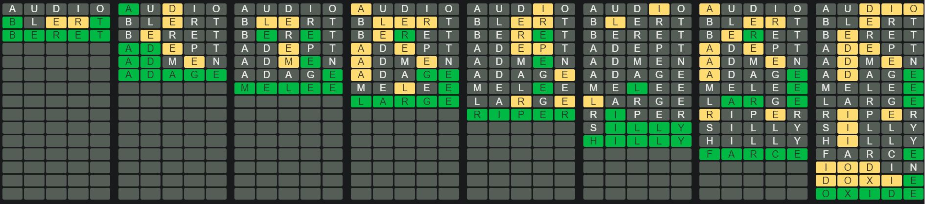 Daily Octordle Sequence 468 - May 7th 2023