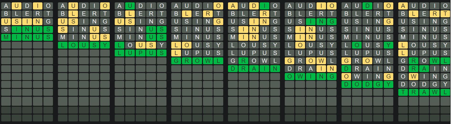 Daily Octordle Sequence 469 - May 8th 2023