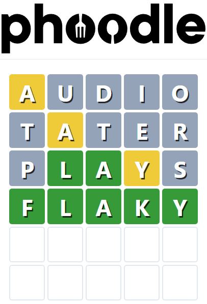 Daily Phoodle Answer 361 - 4th May 2023
