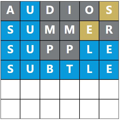 Daily Word Hurdle #940 Afternoon Answer - 2nd May 2023