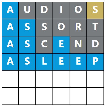 Daily Word Hurdle #943 Morning Answer - 4th May 2023