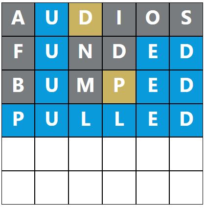 Daily Word Hurdle #944 Afternoon Answer - 4th May 2023