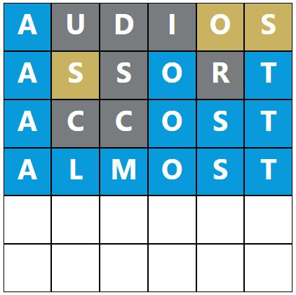 Daily Word Hurdle #946 Afternoon Answer - 5th May 2023
