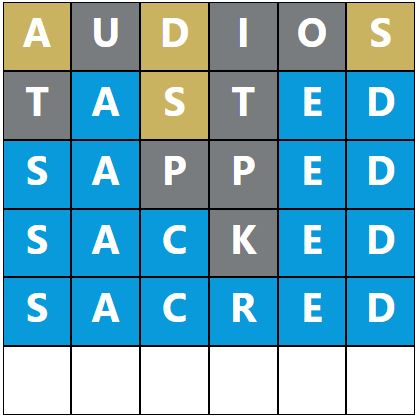 Daily Word Hurdle #948 Afternoon Answer - 6th May 2023