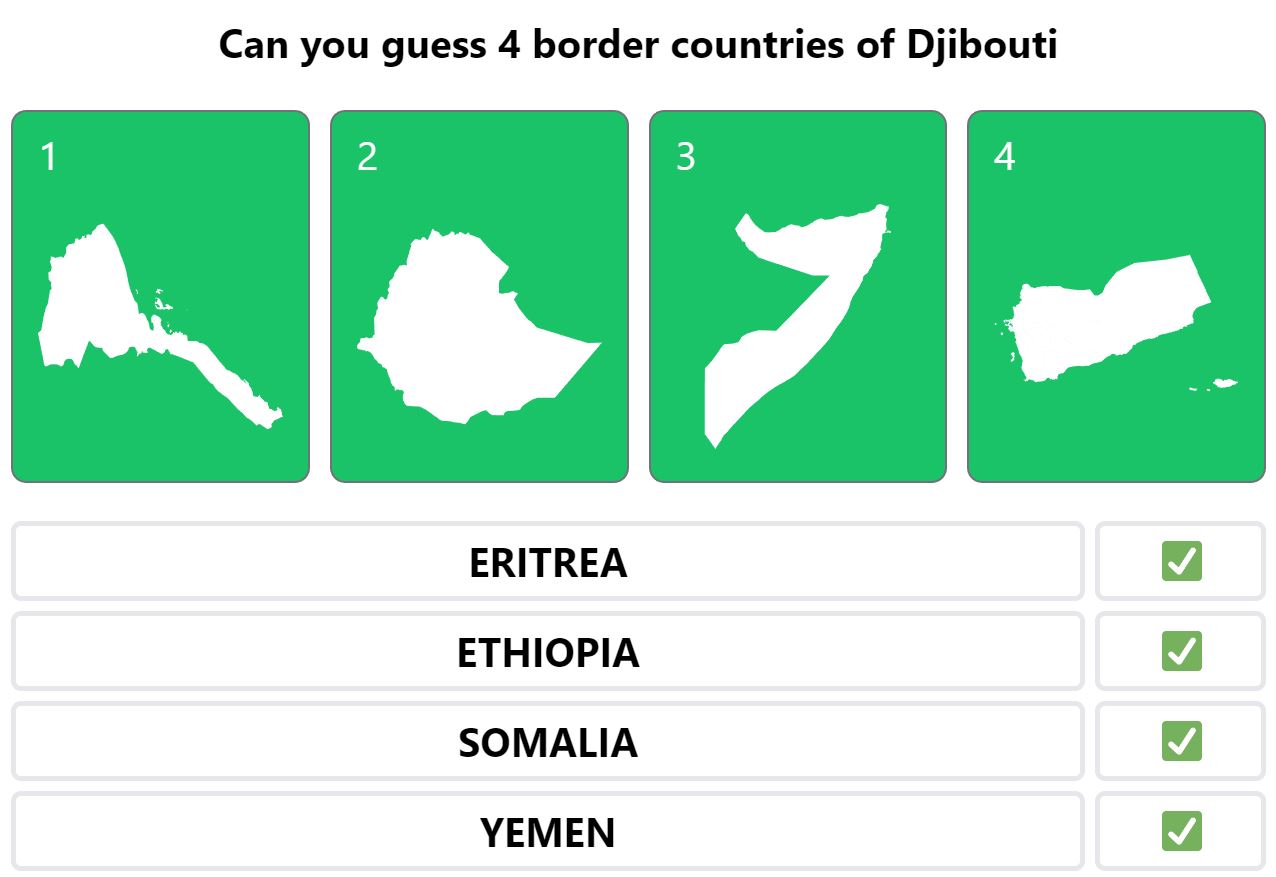 Daily Worldle 466 Bonus Neighbouring Countries Answers - May 2nd 2022
