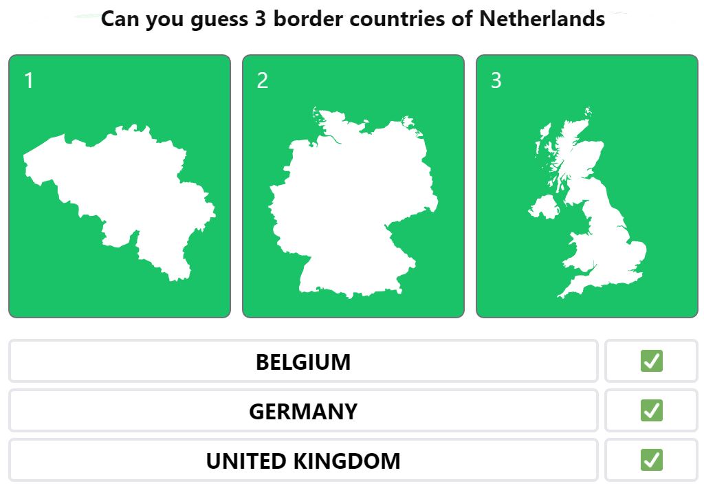 Daily Worldle 468 Bonus Neighbouring Countries Answers - May 4th 2022