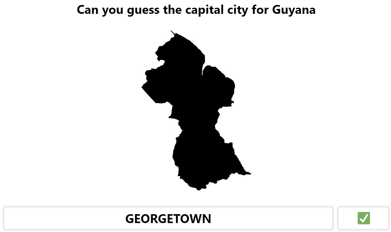 Daily Worldle 469 Bonus Capital City - May 5th 2023