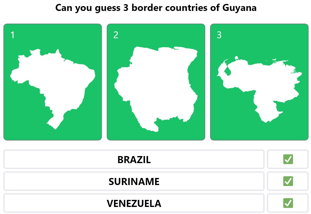 Daily Worldle 469 Bonus Neighbouring Countries Answers - May 5th 2022