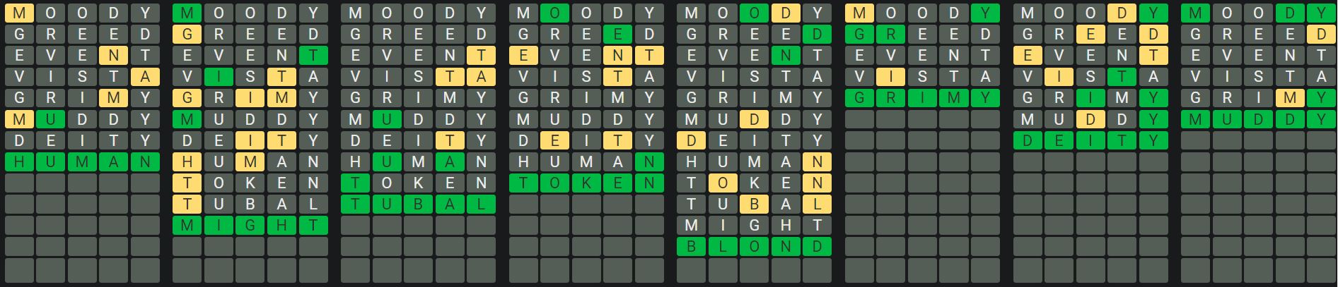Daily Octordle 597 Rescue Answer - September 13th 2023
