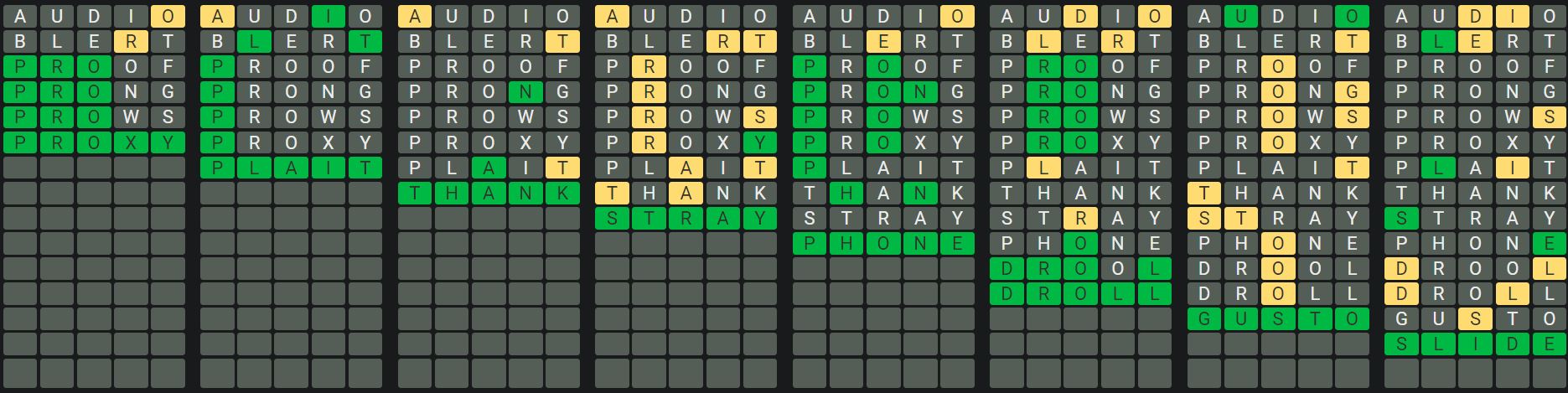 Daily Octordle 599 Sequence Answer - September 15th 2023