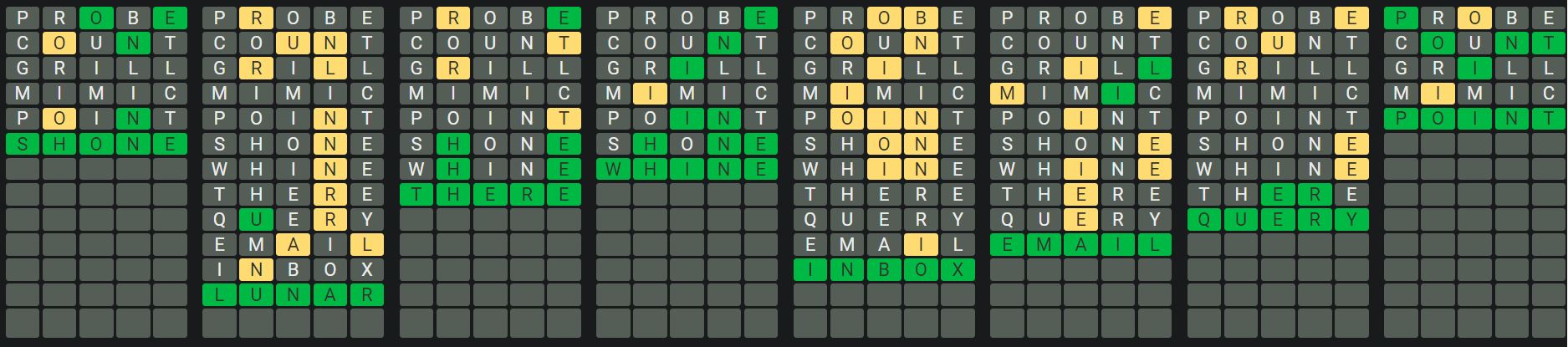 Daily Octordle 600 Rescue Answer - September 16th 2023