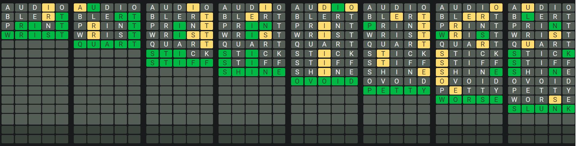 Daily Octordle 600 Sequence Answer - September 16th 2023