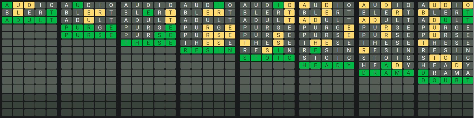 Daily Octordle 601 Sequence Answer - September 17th 2023