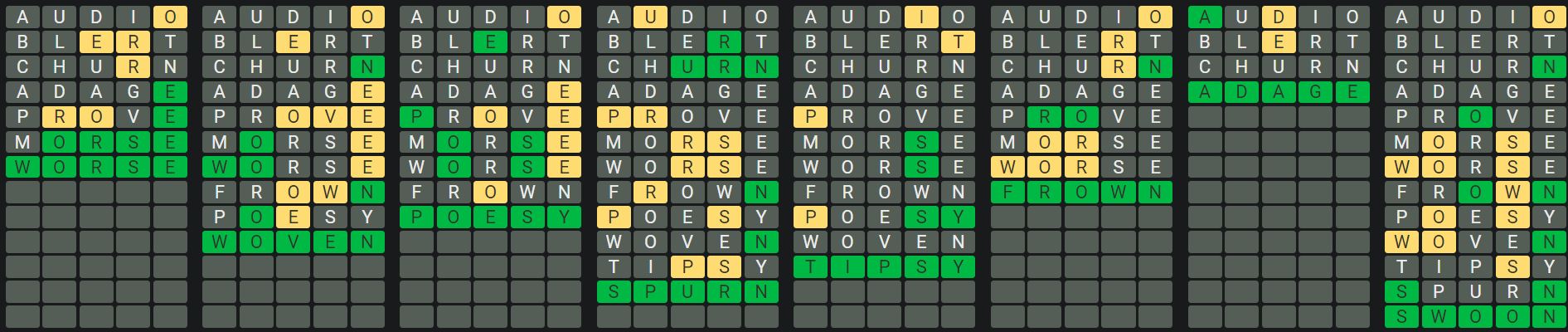 Daily Octordle Answer 603 - September 19th 2023