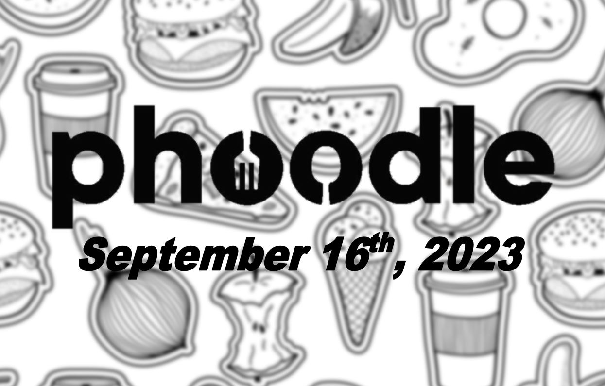 Daily Phoodle - 16th September 2023