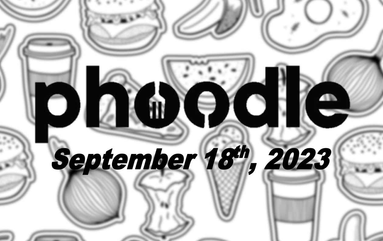 Daily Phoodle - 18th September 2023