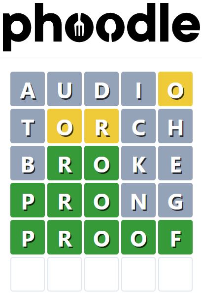 Daily Phoodle Answer 482 - 2nd September 2023